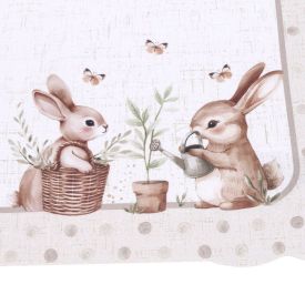 Fundo de Prato Páscoa 35X45 cm Havan Casa - Coelho Jardim Bege