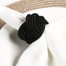 Jogo Anéis Para Guardanapos Lira 4 Peças Havan Casa - Preto