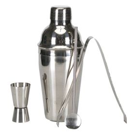 Jogo Coqueteleira Inox Havan Casa 4 Peças - Prata