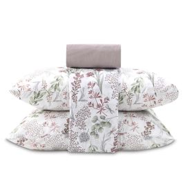 Jogo De Cama Casal 100% Algodão Royale Havan Casa 4 Peças - Libelula Flowers Rosa