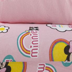 Jogo De Cama Casal Estampado Malha Disney 3 Pçs - Minnie Smile