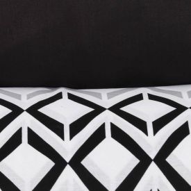 Jogo De Cama Casal Percal 200 Fios Buona Fortuna 4 Pçs - Benicio Preto