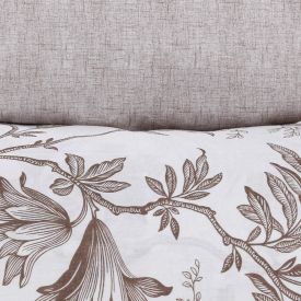 Jogo De Cama Casal Percal 200 Fios Buona Fortuna 4 Pçs - Serena Textura Cru