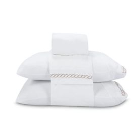Jogo De Cama Casal Bordado Havan Casa 4 Pçs - Branco