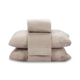 Jogo De Cama Casal Bordado Havan Casa 4 Pçs - Cru