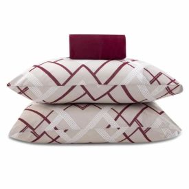 Jogo De Cama Casal Malha Solecasa Havan Casa 3 Pçs - Zeus Vinho