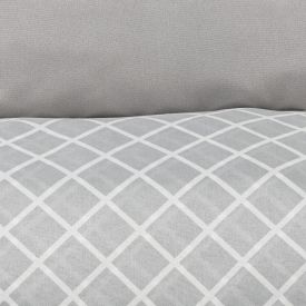 Jogo De Cama Casal Microfibra 150 Fios Havan Casa 4 Peças - Elmor Listra Cinza Claro