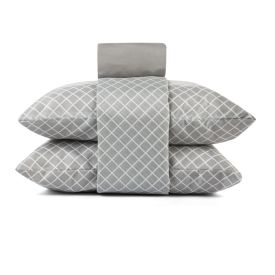 Jogo De Cama Casal Microfibra 150 Fios Havan Casa 4 Peças - Elmor Cinza Claro
