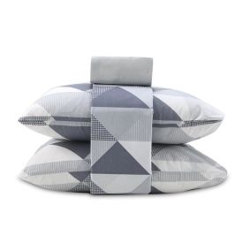 Jogo De Cama King 100% Algodão Royale Havan Casa 4 Peças - Navy Cinza