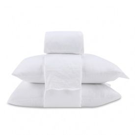 Jogo De Cama King 100% Poliéster Com Renda Havan Casa 4 Pçs - Branco