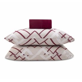 Jogo De Cama King Malha Solecasa Havan Casa 3 Pçs - Zeus Vinho