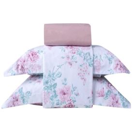 Jogo De Cama King Percal 100% Algodão Buona Fortuna  4 Pçs - Michelli Rosa