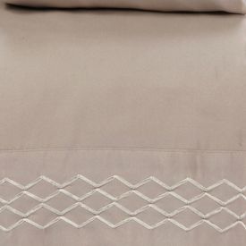 Jogo De Cama King Bordado Havan Casa 4 Pçs - Cru