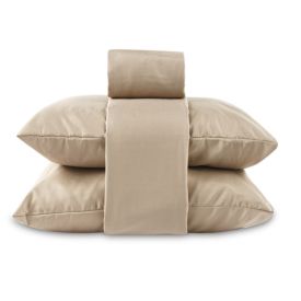 Jogo De Cama King Micro Percal Liso Havan Casa 4 Peças - Bege