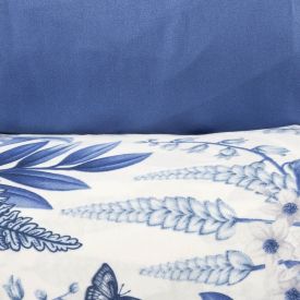 Jogo De Cama King Micropercal 180 Fios Havan Casa 4 Pçs - Elegance Branco Flowers