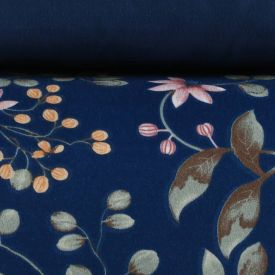 Jogo De Cama King Elegance Havan Casa 4 P&ccedil;s - Jungle Marinho Flowers