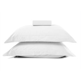 Jogo De Cama King Percal 200 Fios Algodão Buona Fortuna 3 Pçs - Branco liso