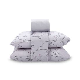 Jogo De Cama Queen 100% Algodão Royale 4 Peças - Soraia Flowers Bege