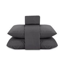 Jogo De Cama Queen Micropercal Liso Havan Casa 4 Peças - Chumbo