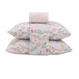 Jogo De Cama Queen Microfibra 150 Fios Havan Casa 4 Peças - Iris Flowers Rosa
