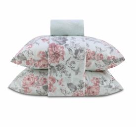 Jogo De Cama Queen Microfibra 150 Fios Havan Casa 4 Peças - Suela Flowers Verde