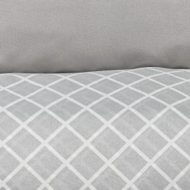 Jogo De Cama Queen Microfibra 150 Fios Havan Casa 4 Peças - Elmor Listra Cinza