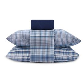 Jogo De Cama Queen Micropercal Havan Casa 4 Pçs - Jack Xadrez Azul