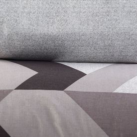 Jogo De Cama Queen Percal 180 Fios Buona Fortuna 3 Pçs - Textura Heitor Chumbo