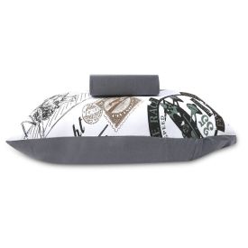 Jogo De Cama Solteiro 100% Algodão Kids Havan Casa 2 Pçs - Plane Cinza