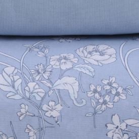 Jogo De Cama Solteiro 100% Algodão Royale Havan Casa 3 Pçs - Laila Azul