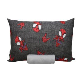 Jogo De Cama Solteiro Marvel Portallar 2 Pçs - Spidey Textura Cinza