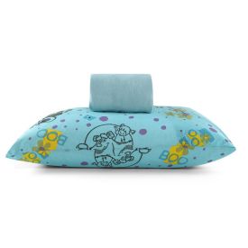 Jogo De Cama Solteiro Malha Estampado Disney - Monstros SA