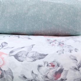 Jogo De Cama Solteiro Microfibra Havan Casa 3 Peças - Suela Flowers Verde