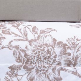 Jogo De Cama Solteiro Percal 100% Algodão Buona Fortuna 2 Pçs - Olivia Cru