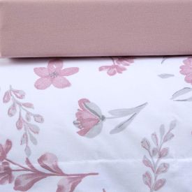 Jogo De Cama Solteiro Percal 100% Algodão Buona Fortuna 2 Pçs - Nina Rosa