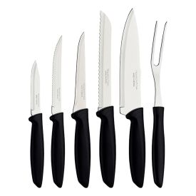 Jogo De Facas Inox Plenus Pre 6 Peças Tramontina - Preto