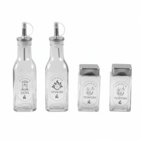 Jogo De Galheteiro E Temperos Havan Casa 4 Peças - Sortido