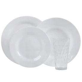 Aparelho de Jantar Opaline Menu Vitrage Nadir 16 Peças - Branco