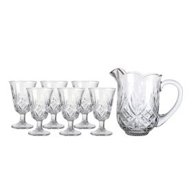 Jogo De Jarra Com Taças Ice L'hermitage 7 Peças - Vidro