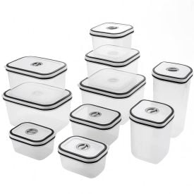 Jogo De Potes Herméticos Electrolux 10 Peças - Cinza e Branco