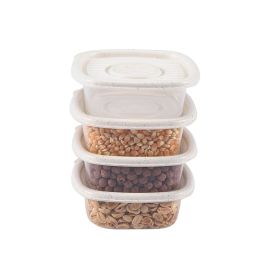 Jogo De Potes Marmorizado Pop Plasútil 400Ml - 4 Peças