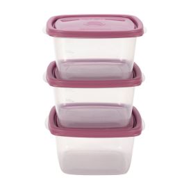 Jogo de Potes Quadrado Sanremo 800Ml 3 Peças - Sortido