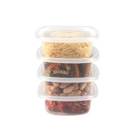 Jogo De Potes Quadrados Pop Plasútil 400Ml - 4 Peças