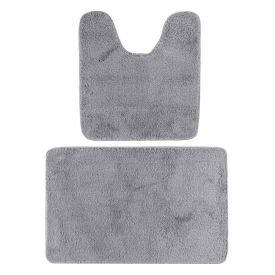 Jogo De Tapetes Para Banheiro Firenze 2 Peças Havan Casa - Cinza