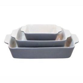 Jogo De Travessas Portuguesas Havan Casa 3 Peças - Cinza Creme