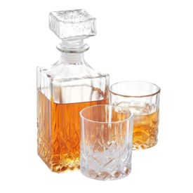 Jogo de Whisky de Vidro Havan Casa 3 Peças - Transparente