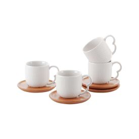 Jogo De Xícaras De Café Oasis Hauskraft 8 Peças - Branco