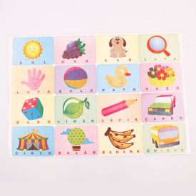 Jogo Educativo Soletrando Quebra-Cabeça Toia - Amarelo