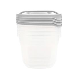 Jogo Potes de Plástico Mais Plasvale 530Ml 4 Peças - Sortido