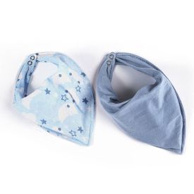 Kit Babador 2 Peças Yoyo Baby - Lua Azul